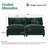 Modular 2-Seater Sofa Couch with Corduroy Upholstery-1756823878
