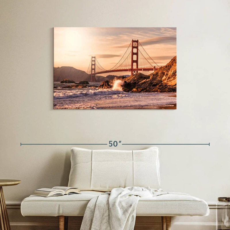 Lilie Sunlit Golden Gate Bridge, H 26 po x l 39 po