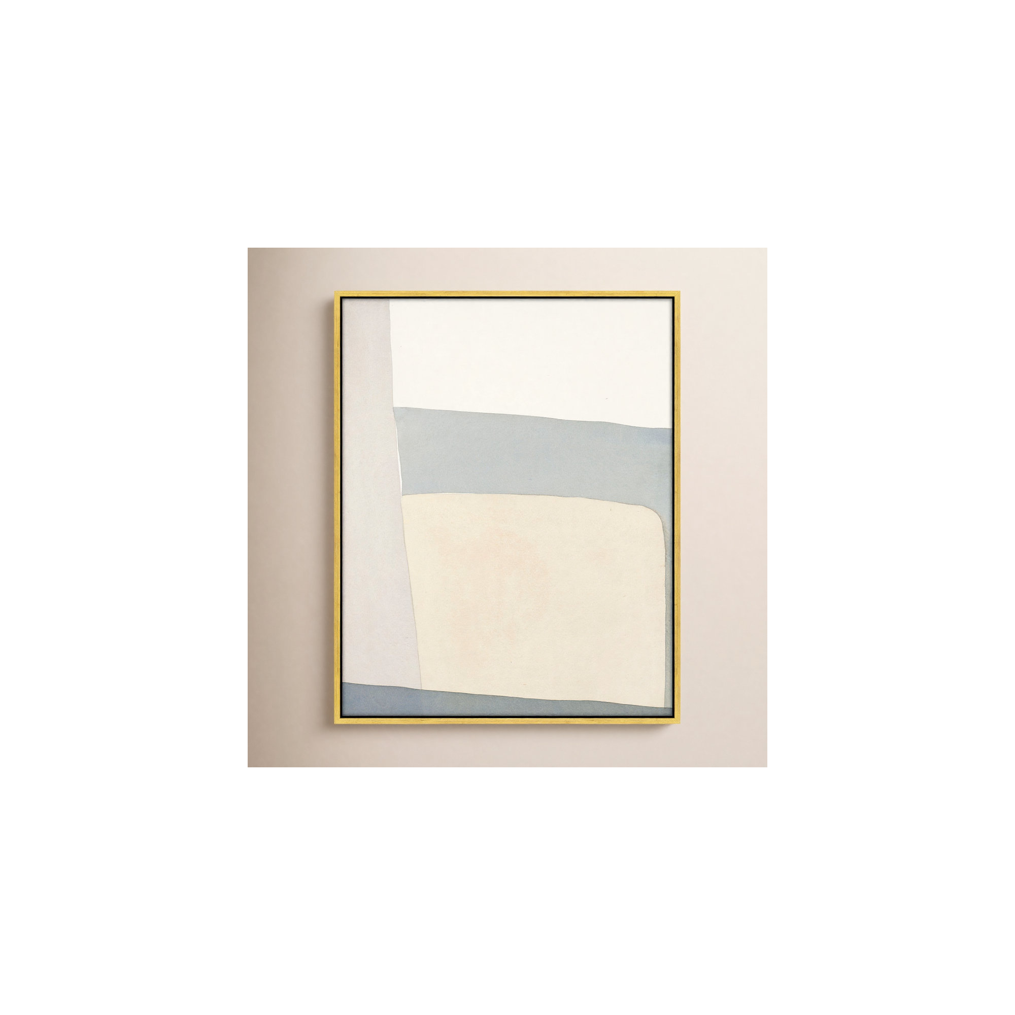 Simple Grey by Julia Balfour, 30" H x 24" W x 1.4" D, Gold Framed Canvas