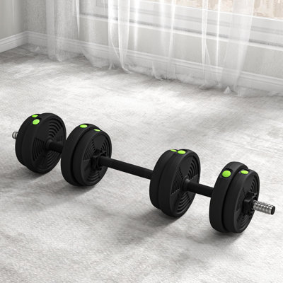 Adjustable Dumbbells Set with Non-slip Handles, 33LBS
