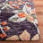 Tavant Hand Tufted Wool/Cotton Floral Rug in Charcoal/Orange-780600863