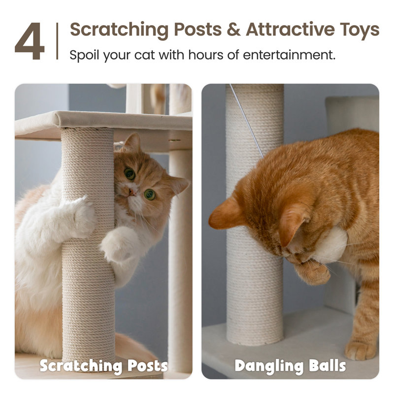 Degolier 69'' H Cat Tree, Beige