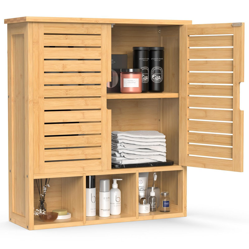 Armoire de salle de bain Cleonte, Naturel