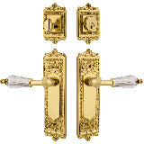 Nostalgic Warehouse Egg & Dart Entry Set with Parlour Crystal Lever