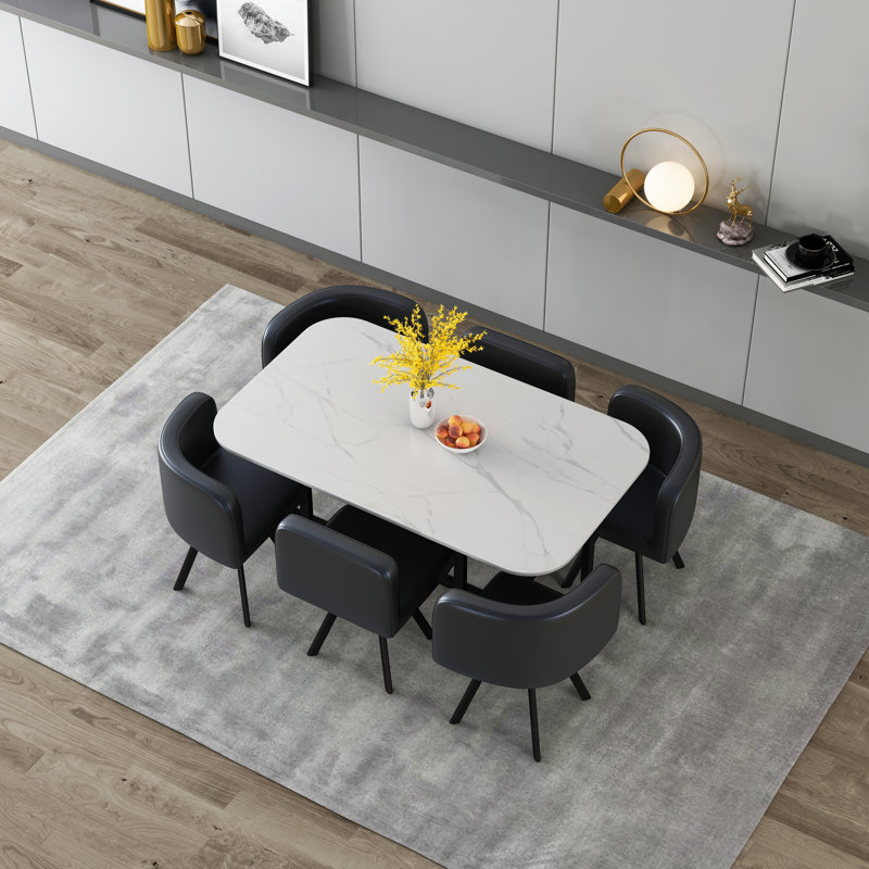 Greeley Dining Table Set, Black