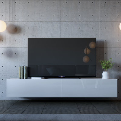 Coan Unfinished Floating TV Stand for TVs up to 78"