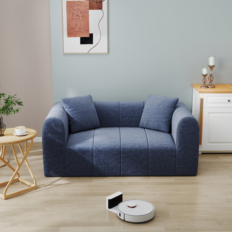 Causeuse Bonille de 65 po en mousse à mémoire de forme avec mousse à mémoire de forme, canapé sans cadre à assise profonde, aucun assemblage requis, canapé à compression sous vide pour le salon