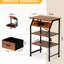 Table de chevet deux pièces avec station de charge, table de chevet avec tiroir, table de bout avec prises USB-174278630
