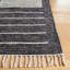 Flore Geometric Handmade Kilim Wool/Cotton Area Rug in Black/Ivory-1155923911