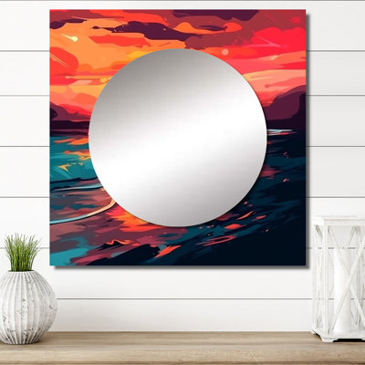 Landria - Beach Large Square Mirror Wall Decor For Bedroom