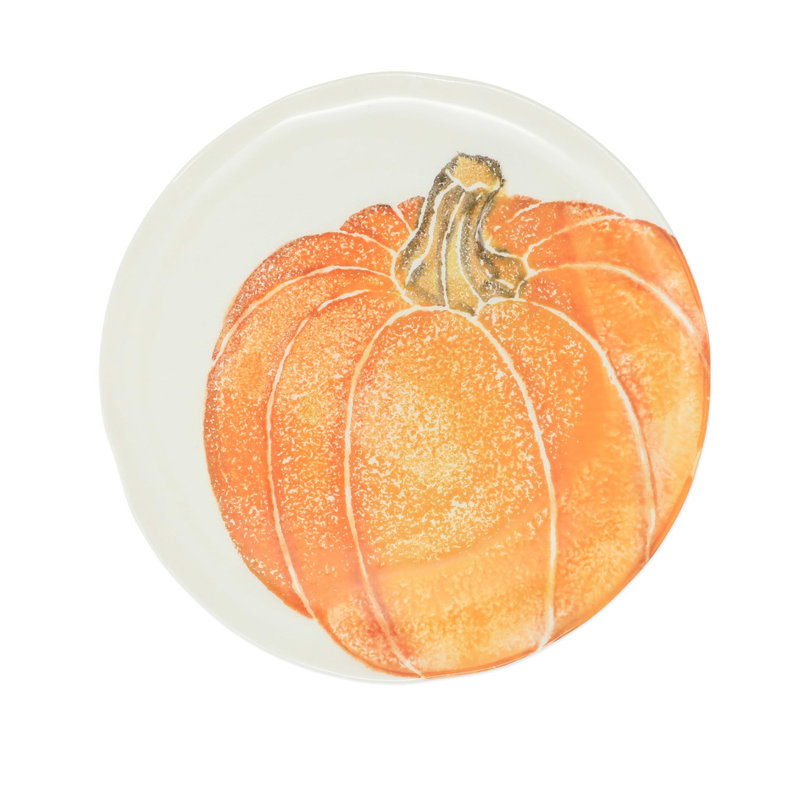 Pumpkins Handmade Terra Bianca Salad/Dessert Plate