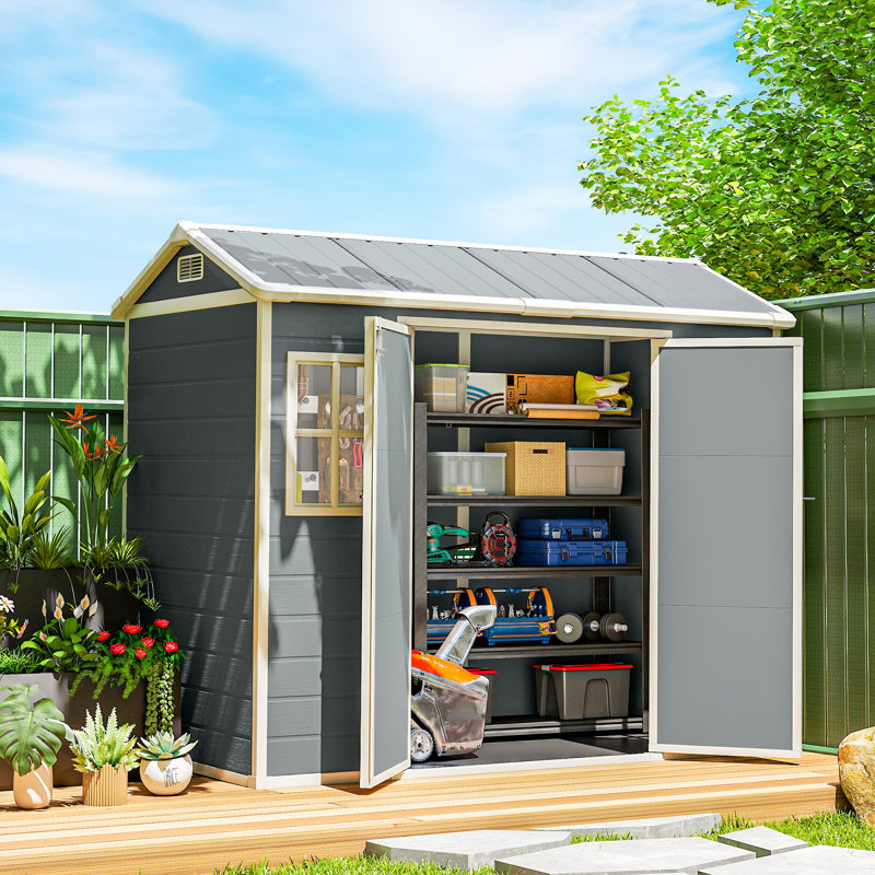 Garden Storage Shed, Grey