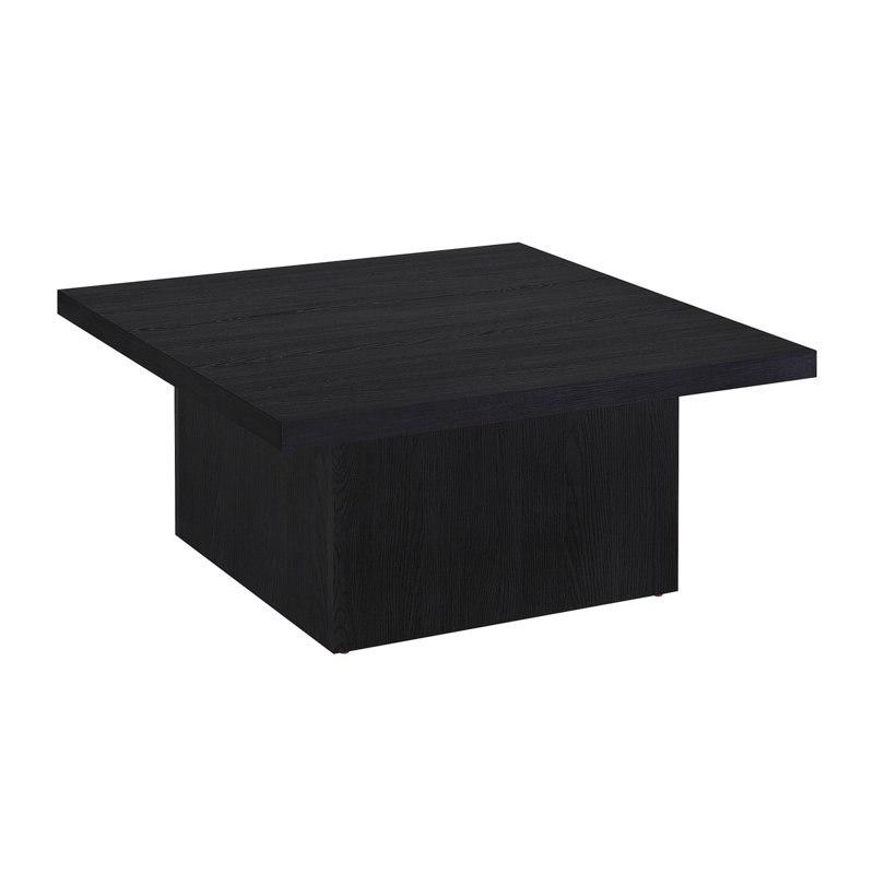 Square Engineered Wood Cocktail Coffee Table, Black