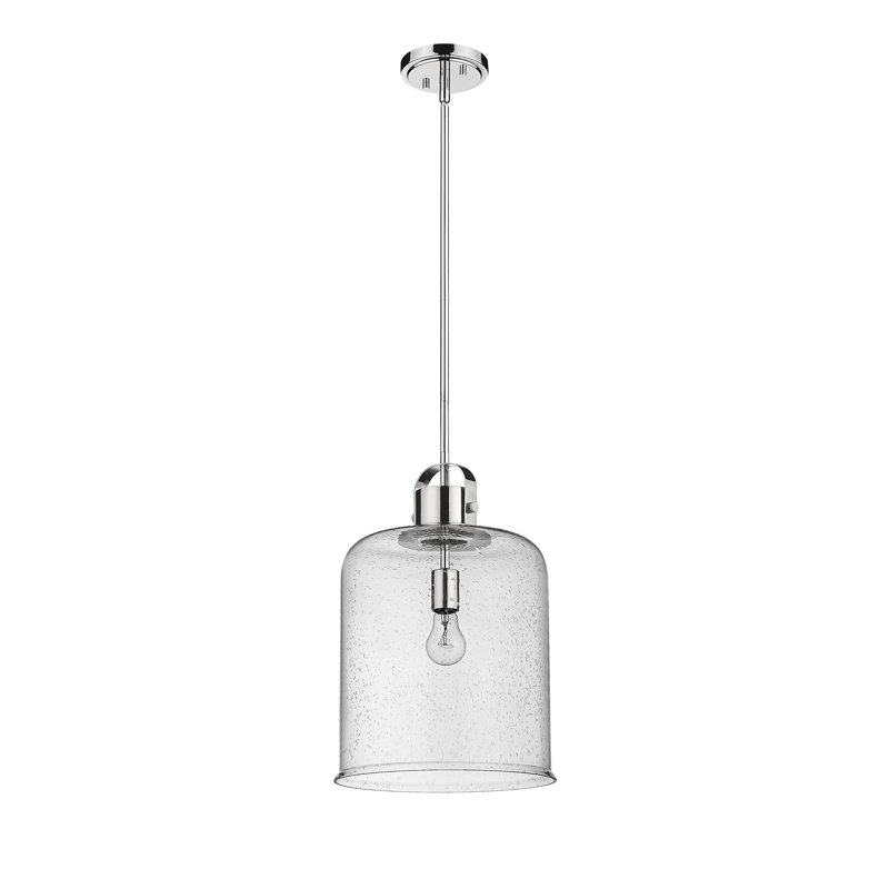 Luminaire suspendu 1 lumière Tyringham, H 99,25 po x l 12 po x P 12 po, Chrome