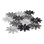 Fresh 12" x 10" Glass/Stone/Aluminum Flower Pattern Mosaic Wall Tile