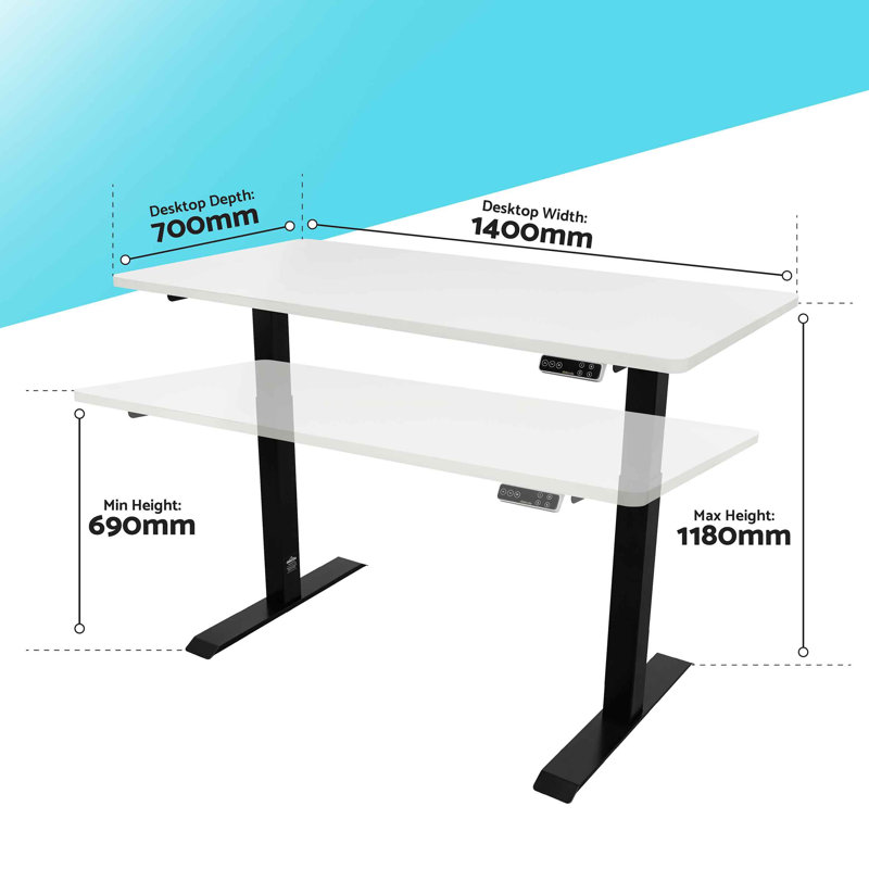 Adjustable Metal Base, White