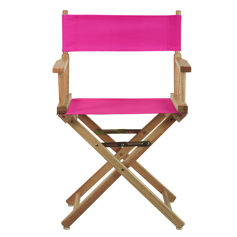 Chaise de réalisateur pliante 18 po, Naturel, Magenta