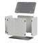 34 pieds cubes Grande armoire de rangement horizontale en résine à assemblage rapide, l 4,2 pi. X P 2,4 pi. Armoire en plastique imperméable avec porte verrouillable.-137874557