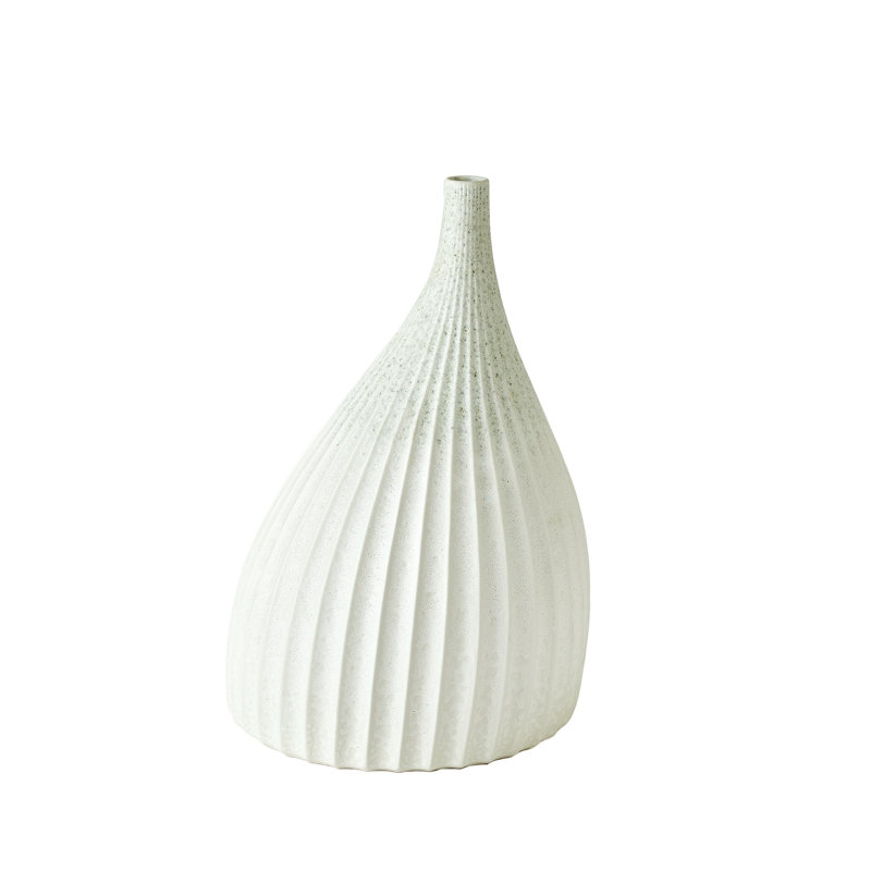 Earthenware Table Vase, 14" H x 9.25" W x 9.25" D