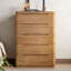 Commode en bois de chêne moderne à 5 tiroirs l 36 po Waynesville avec plateau à bijoux amovible et courbes lisses -605107723