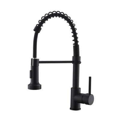 Kitchen Faucet With Pull Down Sprayer, Single Handle Single Lever Kitchen Sink Faucet