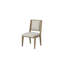 Ensemble de 2 chaises rembourrées de salle à manger modernes, tissu performant, dossier flottant, design élégant