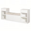 Banc de rangement tout-en-un avec coussin, compartiments, tiroirs et tablettes ouvertes, banc de rangement pour couloir, vestibule, salon-130135583