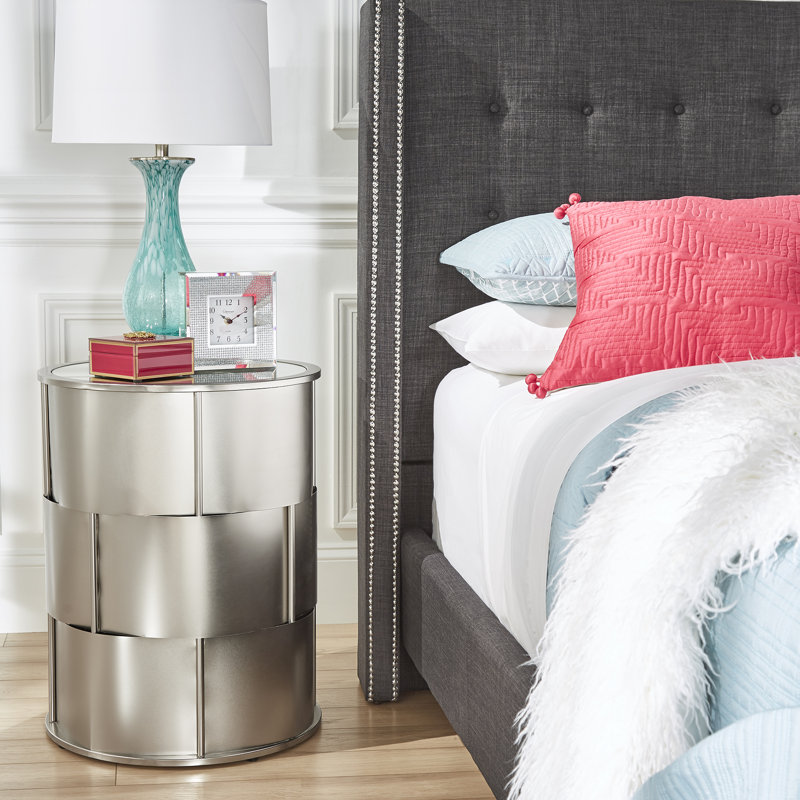 Swenki Glass Top End Table