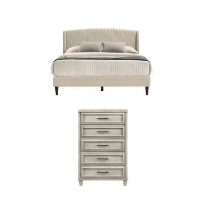 Jolande Contemporary 2 Pieces Bedroom Set
