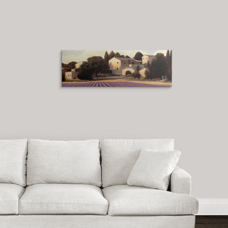 « panel i » par james wiens,, reproduction d’art Lavender Field, H 12 po x l 36 po x P 1,5 po, Toile