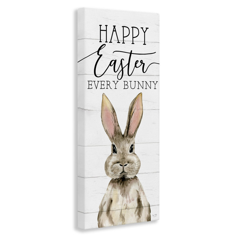 Joyeuses Pâques, chaque toile de lapin, design par Lux + Me Designs, H 30 po x l 13 po