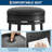 Swivel Bar Stools Set of 2, 30" Counter Height Bar Stools with Upholstered PU Leather Cushion, Backless Round Kitchen Barstools with Metal Frame for Kitchen Home Bar-1654748282-1654748283