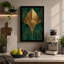 Golden Shell Art Deco - Wrapped Canvas-402527148-402527191