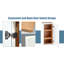 Armoire murale en bois blanc à une porte avec tablettes pour espaces multiples - charnières à fermeture en douceur, caoutchouc, (l 9 po x P 12 po x H 42 po), cuisine ajustable laquée, salle de bain, style Shaker classique, facile à utiliser