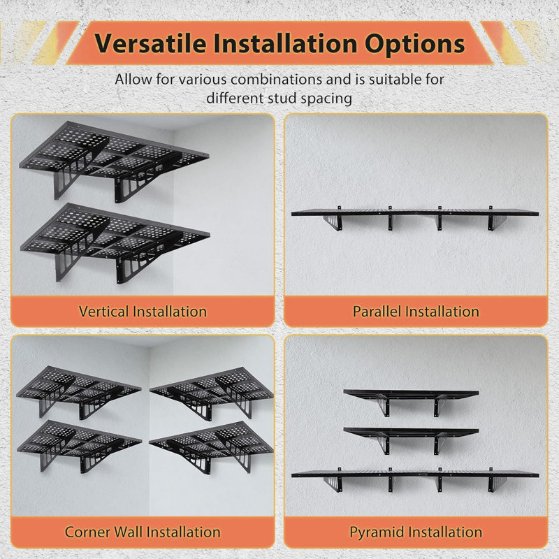 Heavy Duty 2-Pack Garage Wall Shelving