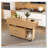 Folding Table With Storage Shelves And Wheels, 47 Inch Foldable Dining Table For Small Spaces, Compact Desk For Kitchen