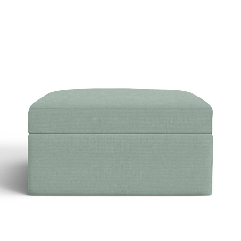 Hartig Upholstered Ottoman, Bayou Spray Canvas