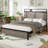Antique Grey Full Size Bed Frame With Led Headboard, Under - Space, 2 Usbs, No Noise, Simple Assembly Steps Storage, Touch Lighting, Type C Charging, Modern Retro Blend, Solid Construction-961096549