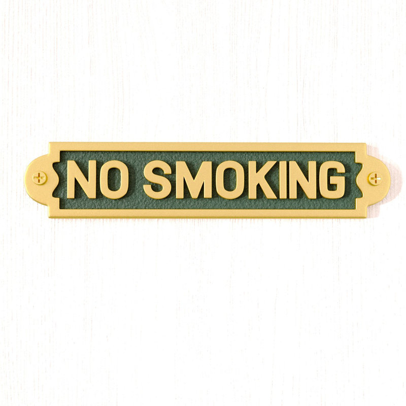 Plaques No Smoking Wall Plate Sign