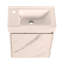 Ensemble de meuble-lavabo mural 20 po avec lavabo en céramique, armoire de rangement avec portes, ensemble d'armoire de salle de bain
