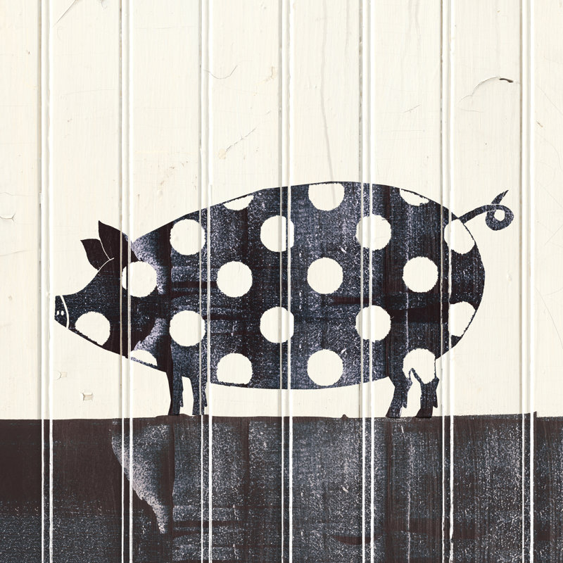 Spotted Pig I by Michael Mullan - Wrapped Canvas Painting, 30cm H x 30cm W