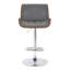 Cecillia Swivel Upholstered Adjustable Height Counter Stool