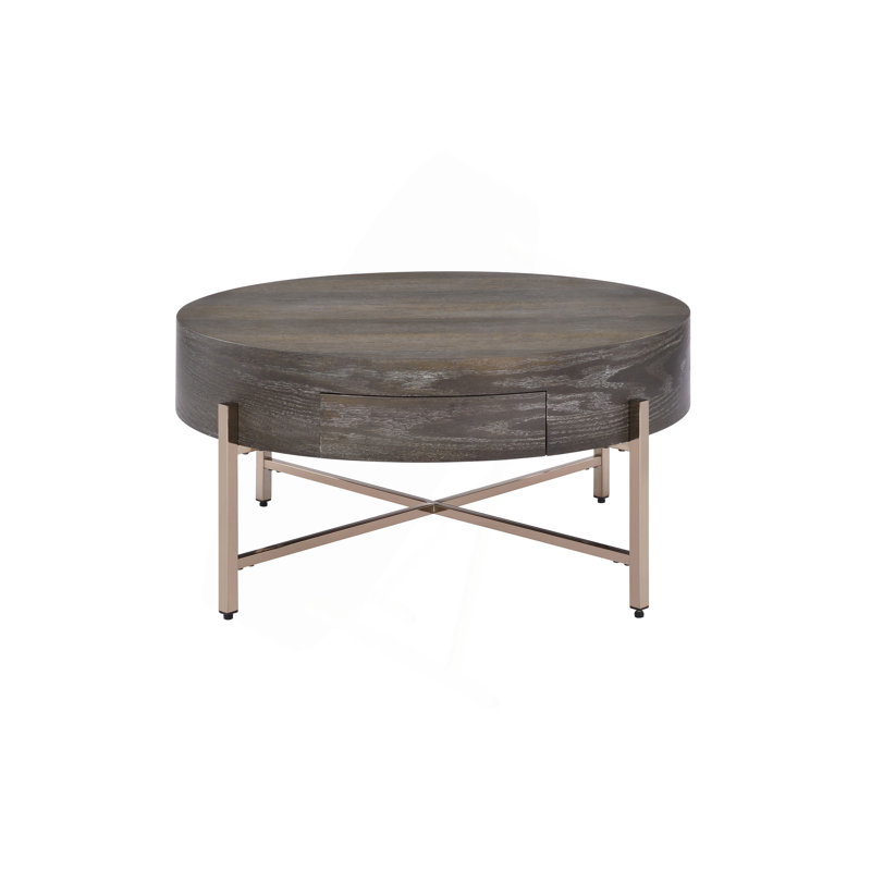 Table basse Weyton brun clair et champagne