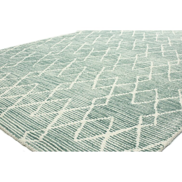 Justice Geometric Handmade Flatweave Cotton Muddy Green Area Rug Steelside Rug Size: Runner 2'11 x 16'1