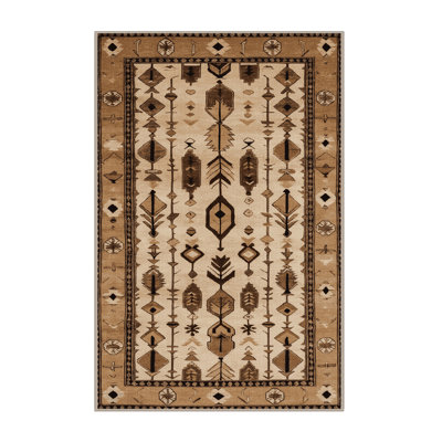 Tapis brun lavable à la machine