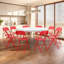 Table pliante en plastique avec 10 chaises pliantes pour l'extérieur-616166436-616166432