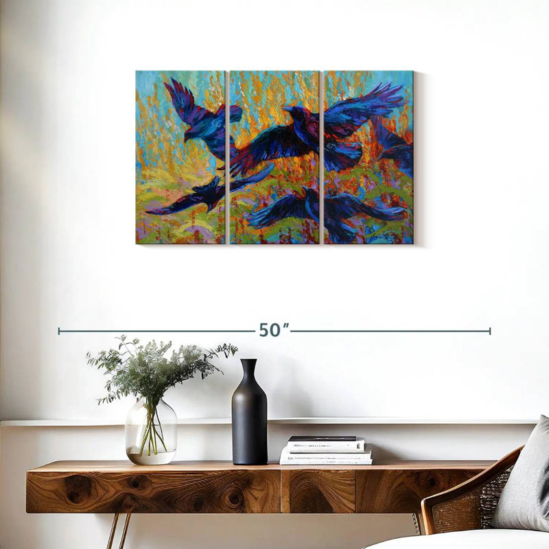 Brampt Crows III, 20" H x 33" W