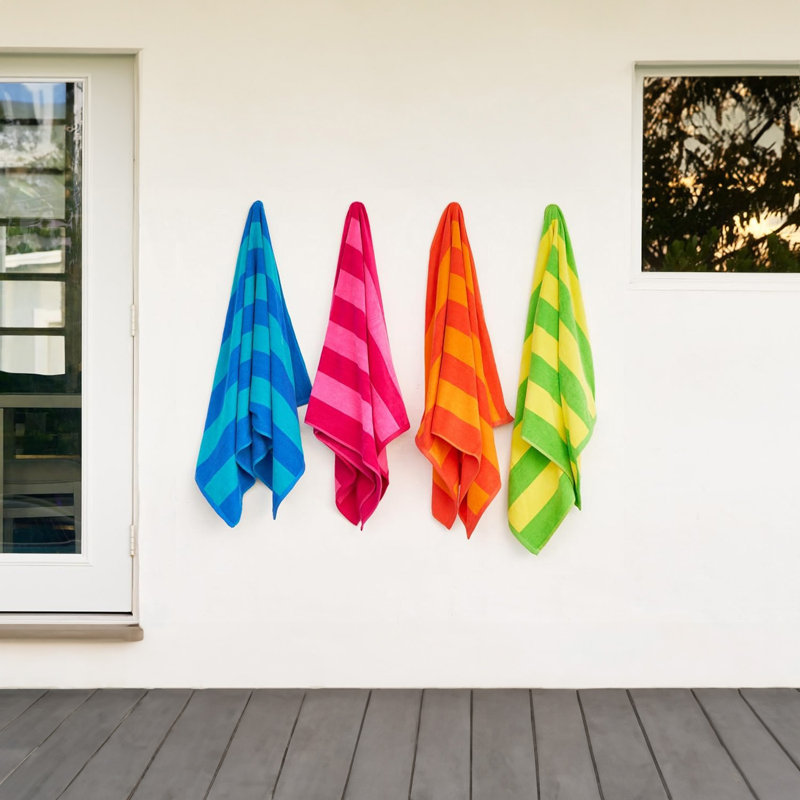 Bahama 58" L x 29" W Cotton Velour Beach Towel