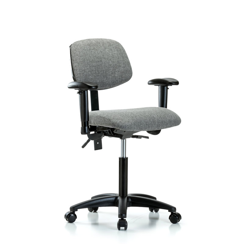 Chaise de travail ergonomique Rosalind, Roulettes, Gris, Inclus