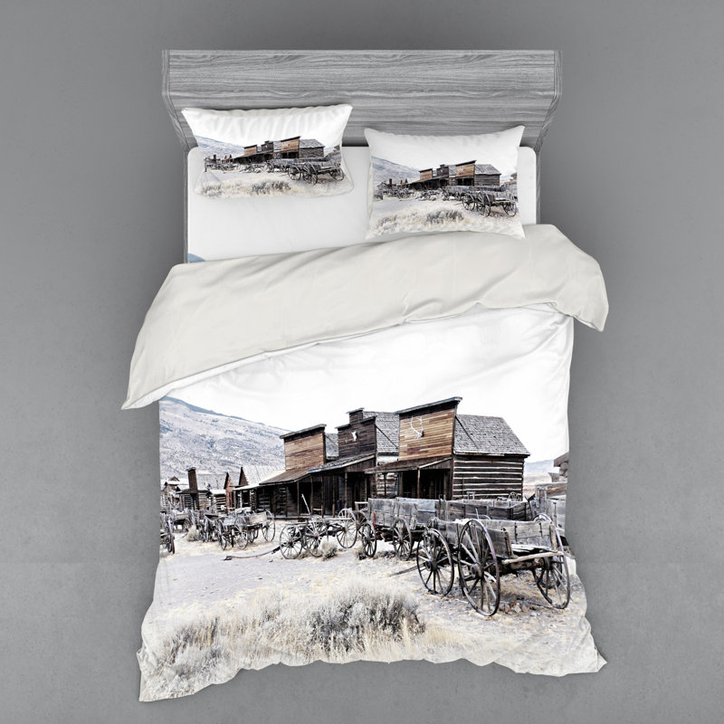 Rustic Polyester Duvet Cover, Queen Duvet Cover + 3 Additional Pieces